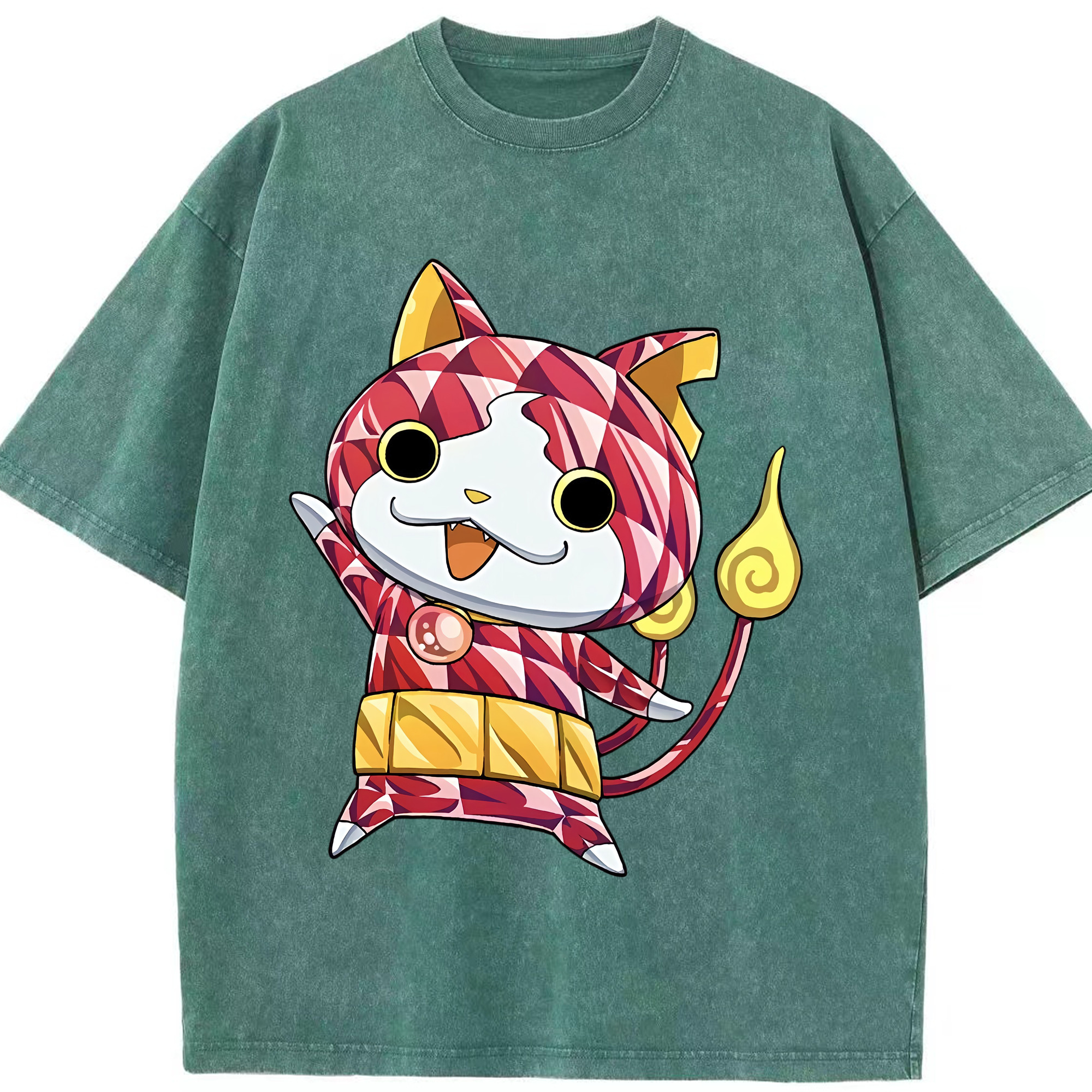 （画像用） 妖怪ウォッチ Yo-kai Watch 綿100% ヴィンテージ風 半袖Tシャツ（フロントプリント）